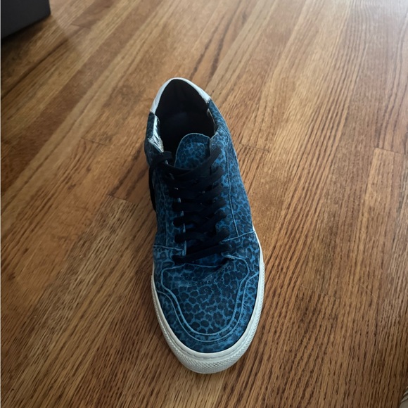 P448 Blue Leopard Print Sneakers - Picture 3 of 10